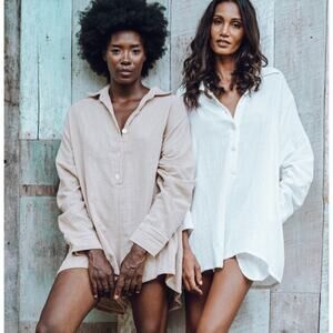 Myrah Penaloza tan Onesie Romper Henley Playsuit